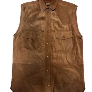 Eddie Bauer Brown Suede Top